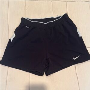 Nike Black Athletic Shorts with Mesh Design